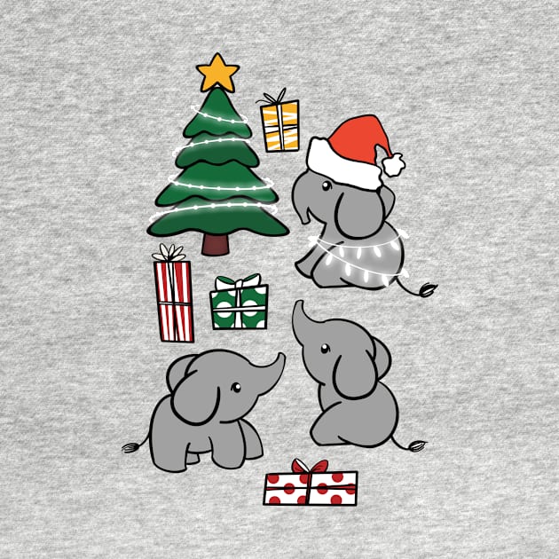 Cute Elephant Christmas by PerrinLeFeuvre